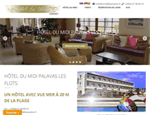 Tablet Screenshot of hotel-midi-palavas.com